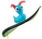 Preview: Orchideenstab, Blatt mit Raupe -blau- (normale Ausf.)
